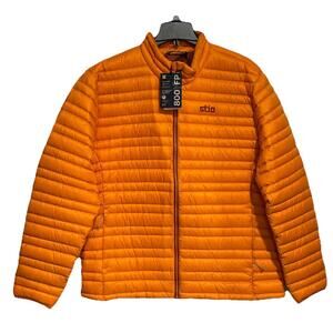 $259 Stio Pinion 800 Down Jacket Outerwear Bonfire Men’s Size XL
